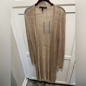 White House Black Market Gold Duster Womens Small